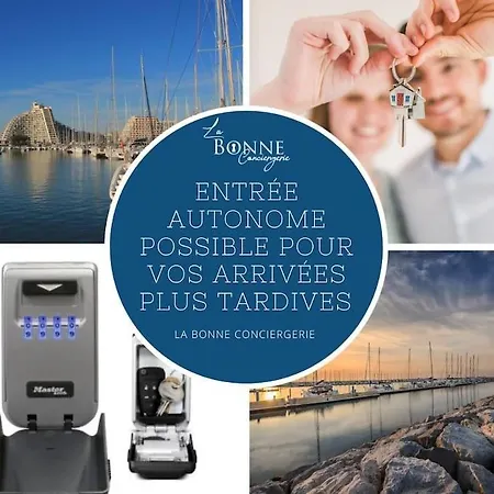 Apartment Surf & Yoga * Cosy * Vue Sur Le Port * Proche Montpellier